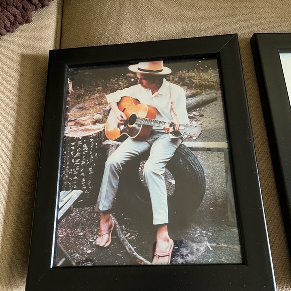 Vintage Glossies of Bob Dylan Framed (Lot of 2) 10” x 12” - Picture 4 of 5